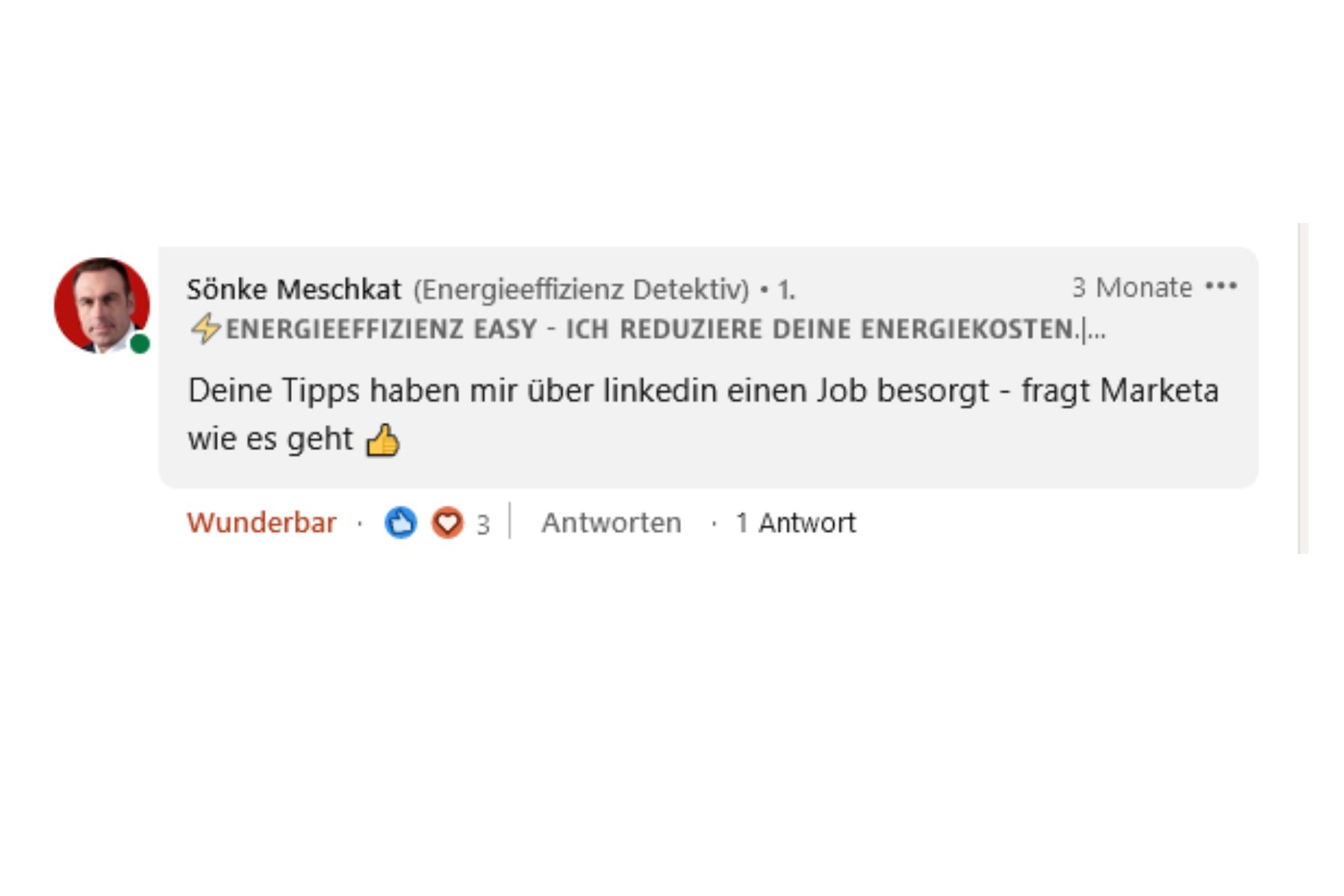 Feedback Sönke LinkedIncoaching